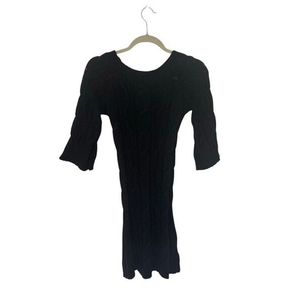 Roxy Black Cable Knit Sweater Dress XS - Picture 3 of 4